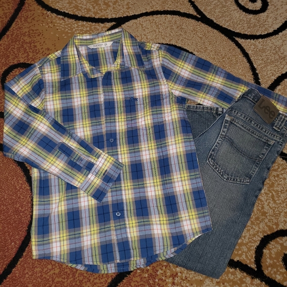 ❤ Old Navy long sleeve Plaid shirt - Picture 1 of 3